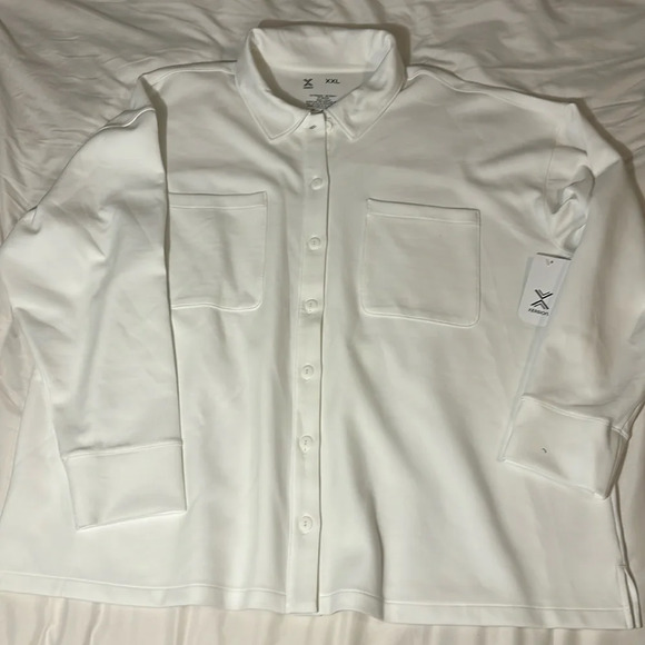 Xersion Women’s Off While, Button-up Shirt Jacket Hybrid Overshirt - Picture 2 of 10